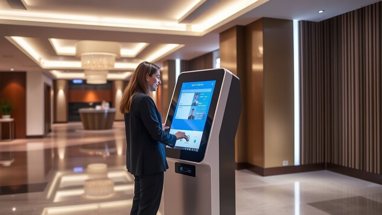 Kiosk self-service per check-in in hotel