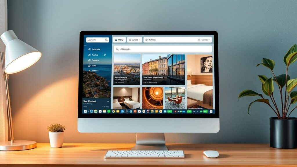 Prenotazioni hotel: OTA o dirette? Scelte e strategie 1 Interfaccia di una piattaforma OTA per comparare opzioni di viaggio.
