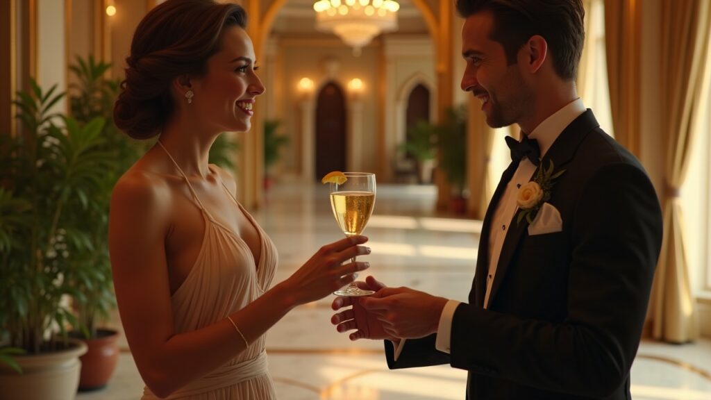 Esperienza di benvenuto in hotel senza sconti Ospite in hotel boutique con drink di benvenuto alla reception
