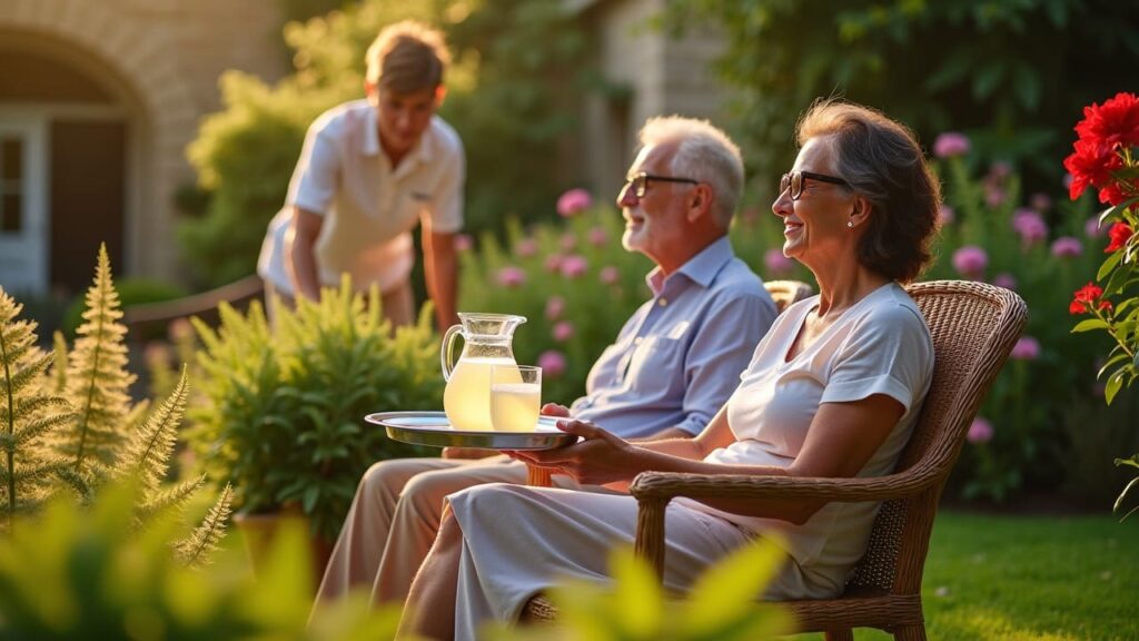 Esperienza personalizzata per aumentare ricavi B&B Ospiti in giardino di B&B mentre ricevono servizio personalizzato