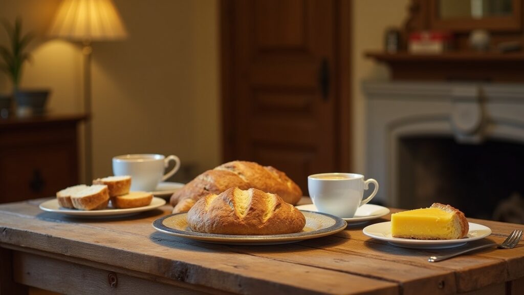 Colazione in B&B con torte fatte in casa e accoglienza tipica Colazione in B&B con prodotti fatti in casa e atmosfera familiare